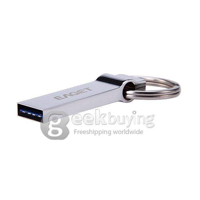 Eaget U90 USB 3.0 32GB Super Speed USB Flash Drive U Disk USB Memory Stick USB Pen Drive with Keychain - Silver