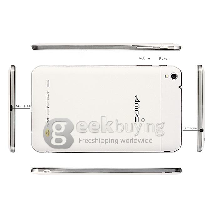 AMPE A78 MTK6592 Octa Core 1.7GHz 7 Inch 3G Phablet Android 4.2 OS IPS 2GB/16GB GPS 8.0MP + 13.0MP Bluetooth 4.0 - White
