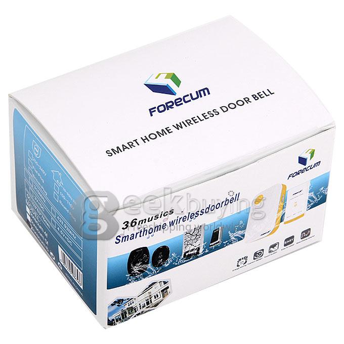 Forecum Smart Home Wireless Plug in Door Bell 36 Chimes 100 Meter Transmission Range Weatherproof With EU Power Adapter