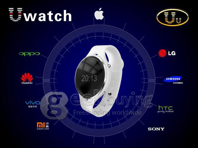 Uwatch Uu Waterproof Smart Bluetooth Watch Pedometer Multimedia Anti-lost Remote Capture for Voice Calls - White
