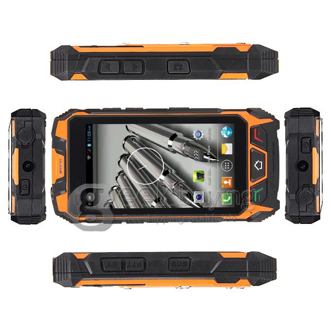 ZGPAX S9 MTK6572W Dual Core 1.3GHz Smartphone 4.5 Inch Waterproof Phone IP67 Walkietalkie Android 4.2 GPS/WIFI/Bluetooth - Black+Orange