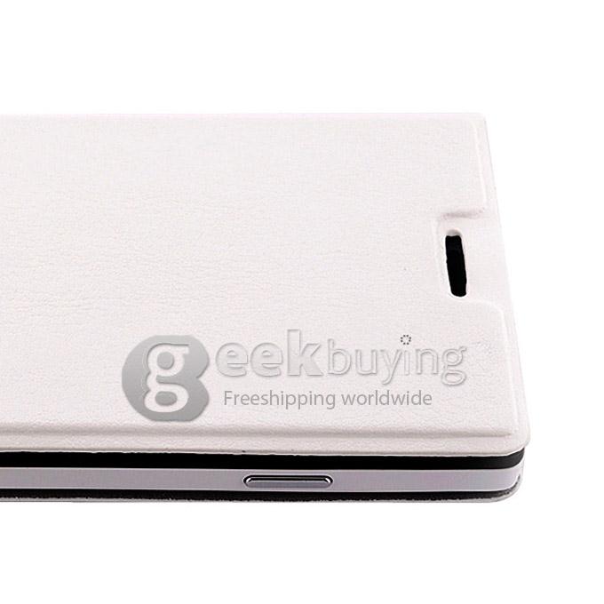 Flip PU Leather Cover Case for iocean X7S-T/X7 HD - White