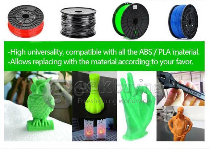 US Plug Open Heacent 3DP04 RepRap Prusa Mendel DIY 3D Printer DIY Full Assembly Kit /0.4mm Nozzle /1.75mm Filament