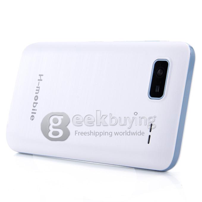 H-mobile F1 MTK6572 Dual Core 1.0GHz Smartphone 3.5Inch 2.0MP Android 4.2 OS Bluetooth WIFI with Leather Sheath - White
