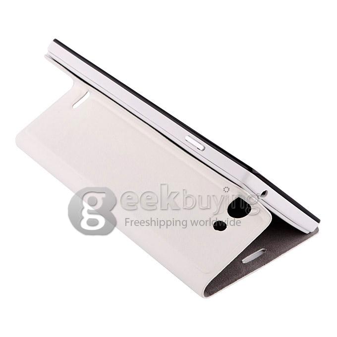Flip PU Leather Cover Case for iocean X7S-T/X7 HD - White