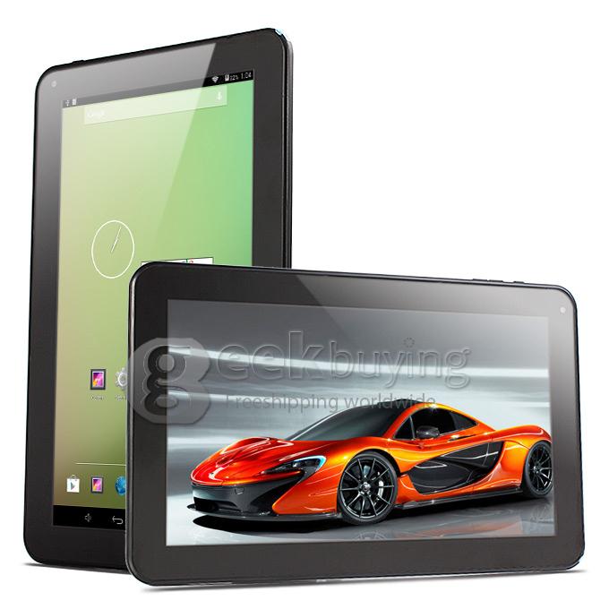 PL770 Allwinner A31S Quad-Core 10 Inch Tablet PC Android 4.4 OS 1GB/16GB BT Dual Cameras HDMI - White+Black
