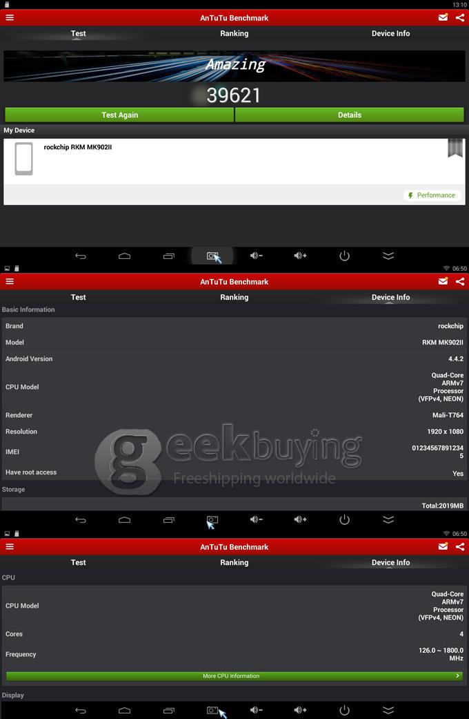 RKM MK902II RK3288 1.8GHz Android 4.4 Mini TV Box HDMI HDD Player 1.8GHZ 2G/16G Dual Band 2.4/5G WIFI Bluetooth XBMC DLNA - Black