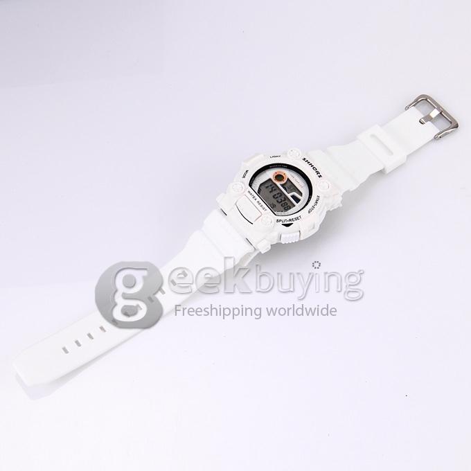 SHHORS SH-697 Unisex Fashion Sport LED Analog-Digital Quartz Wrist Watch - White