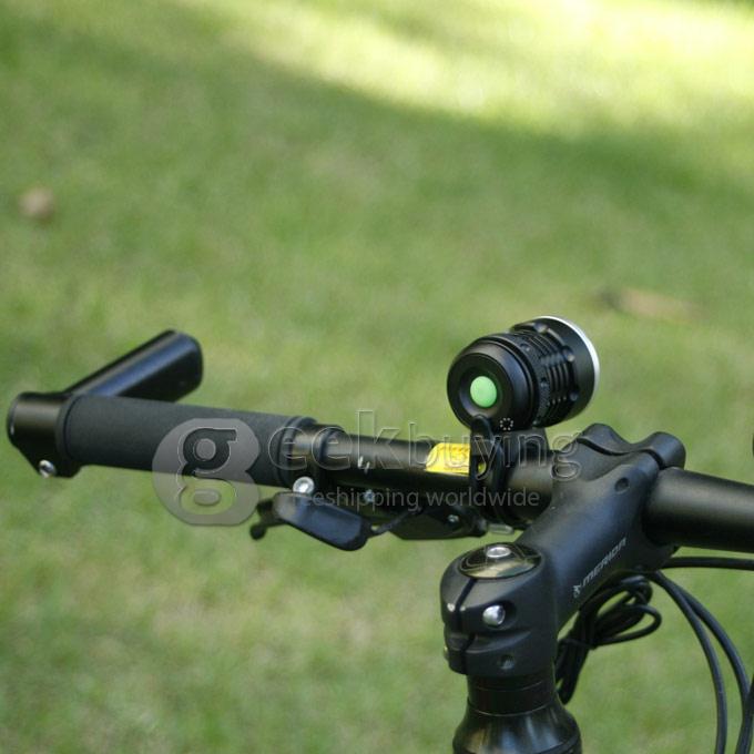 Dark Knight K4P Cree 4×T6 4800LM Bicycle Lighting & Head Lighting & Sport LED Flashlight with Battery Pack - Black + Silver