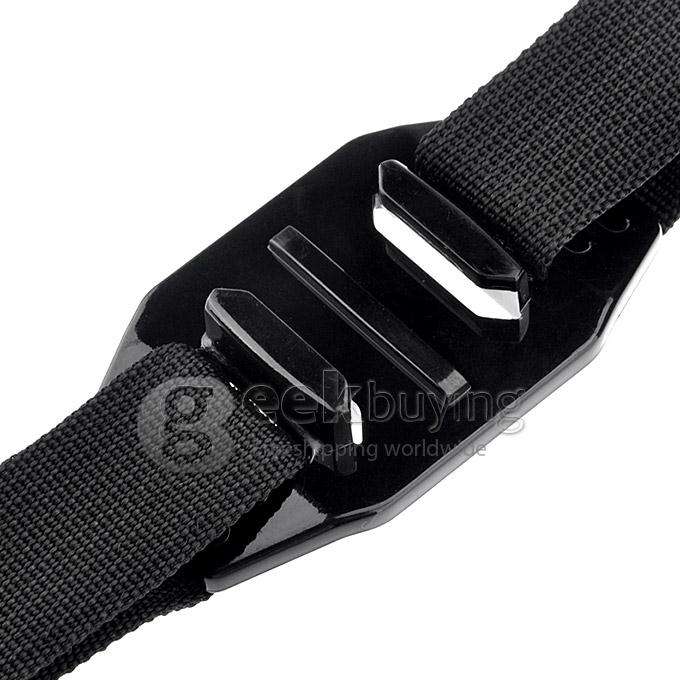 Helmet Strap Mount High Quality PC and Nylon Vented for GoPro Hero 4 / 3 / 2 / 1 / SJ4000 - Black