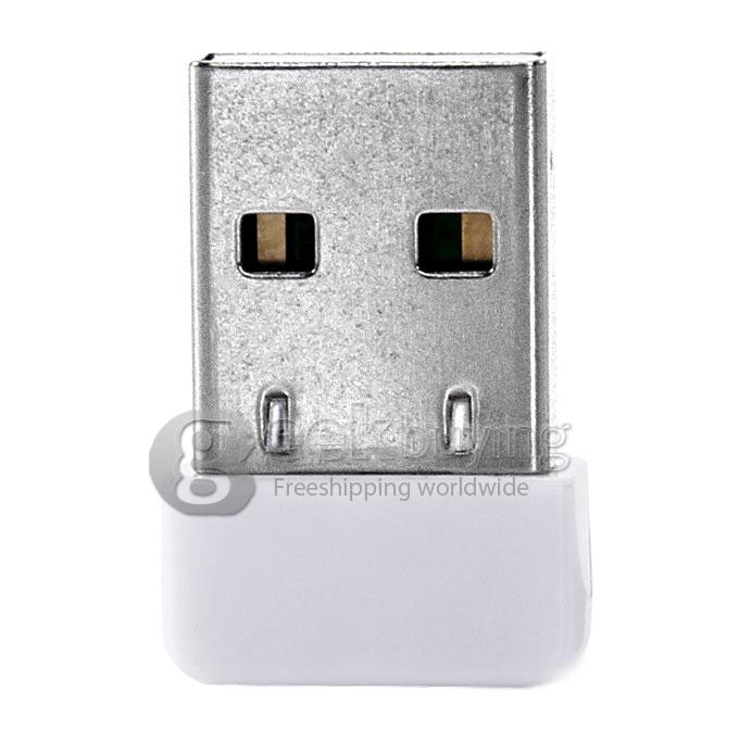 2.4GHz 802.11n 150mbps Wireless Mini USB Adapter Network card Soft AP/Soft WPS/WIFI Direct - White