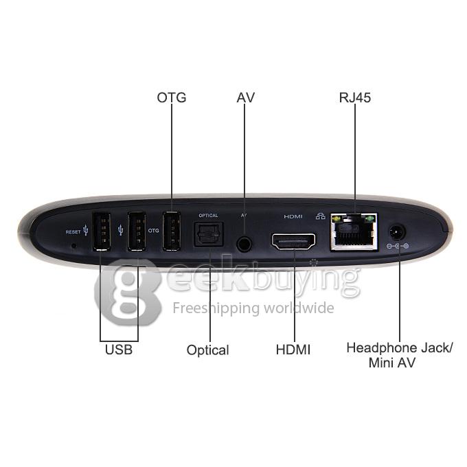 CX-998C RK3288 Quad Core 1.8GHz Android 4.4 Mini TV Box HDMI 2.0 HDD Player 2G/16G 2.4G/5G WIFI DLNA XBMC Bluetooth 4.0 OTG Miracast - Black