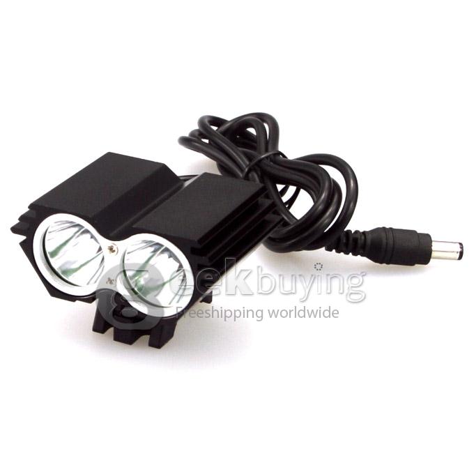 Dark Knight K2D Cree 2 x T6 2400LM Bicycle Lighting Outdoor LED Flashlight - Black