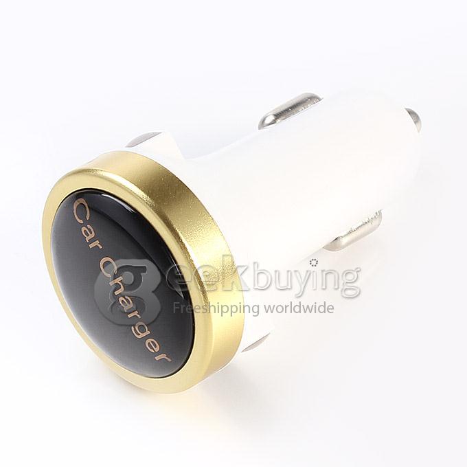 ES-05 Universal Dual USB 2 Port 3.1A Car Charger Adapter for iPhone 6 Plus Samsung Galaxy Cellphone Tablet GPS iPhone 6s plus - Golden