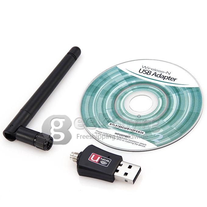 Wireless-N USB 2.0 High Speed 2.4G 2DbI 300Mbps USB Adapter