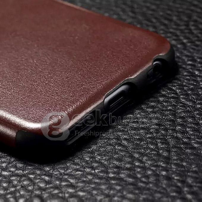 New Luxury TPU Leather Back Case Cover For iPhone 6 Plus - Brown