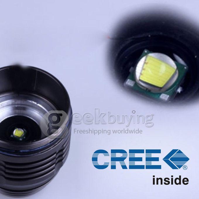 Dark Knight K4P Cree 4×T6 4800LM Bicycle Lighting & Head Lighting & Sport LED Flashlight with Battery Pack - Black + Silver