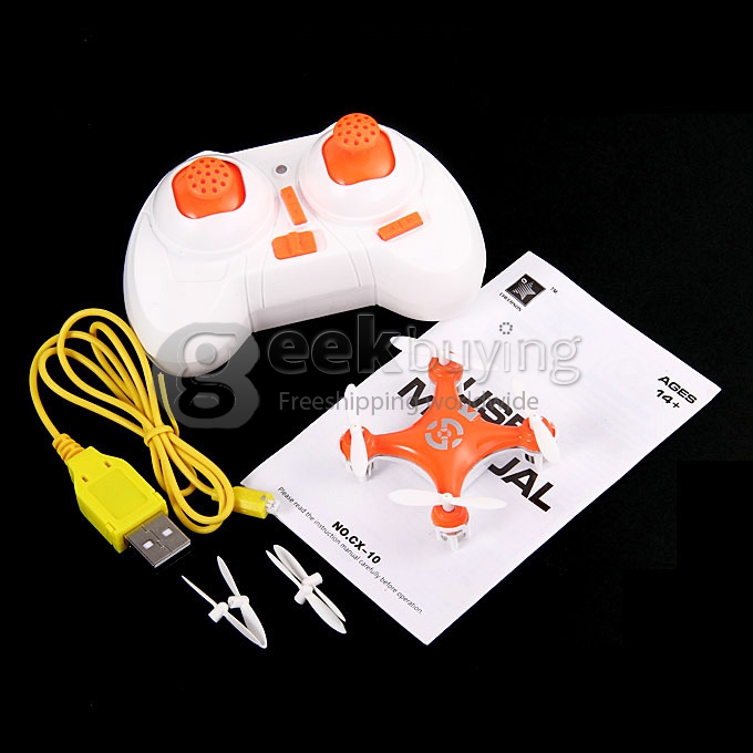 Cheerson CX-10 2.4G 4CH 6 Axis Mini Size with 3D flip function Remote Control Quadcopter RTF