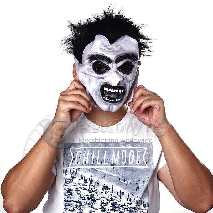 Halloween Thmed Zombie Mask with Elastic Rope Trick Toy Horror Props for Fancy Parties and Dances