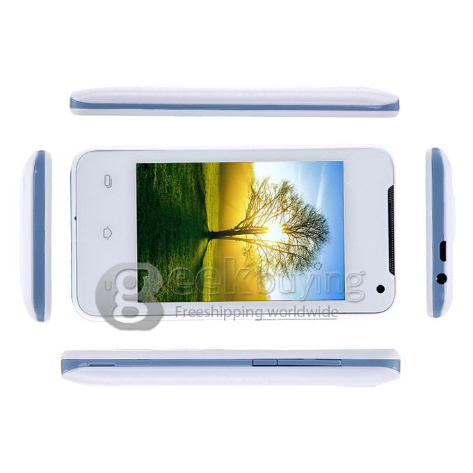 H-mobile F1 MTK6572 Dual Core 1.0GHz Smartphone 3.5Inch 2.0MP Android 4.2 OS Bluetooth WIFI with Leather Sheath - White