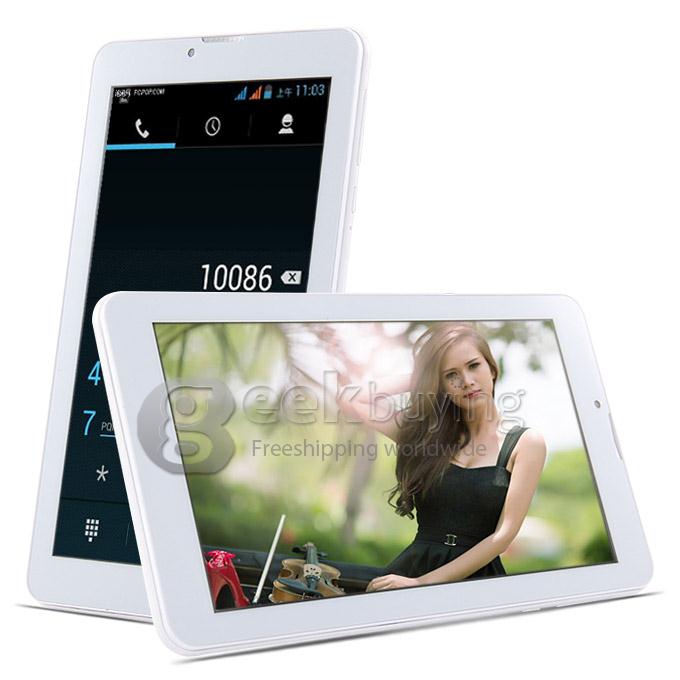 PX702 MTK8312 7 Inch 3G Phone Call Tablet PC Android 4.4 OS 4GB ROM GPS Bluetooth Phablet - Golden+White