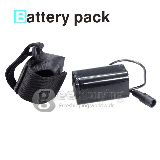 Dark Knight K4P Cree 4×T6 4800LM Bicycle Lighting & Head Lighting & Sport LED Flashlight with Battery Pack - Black + Silver