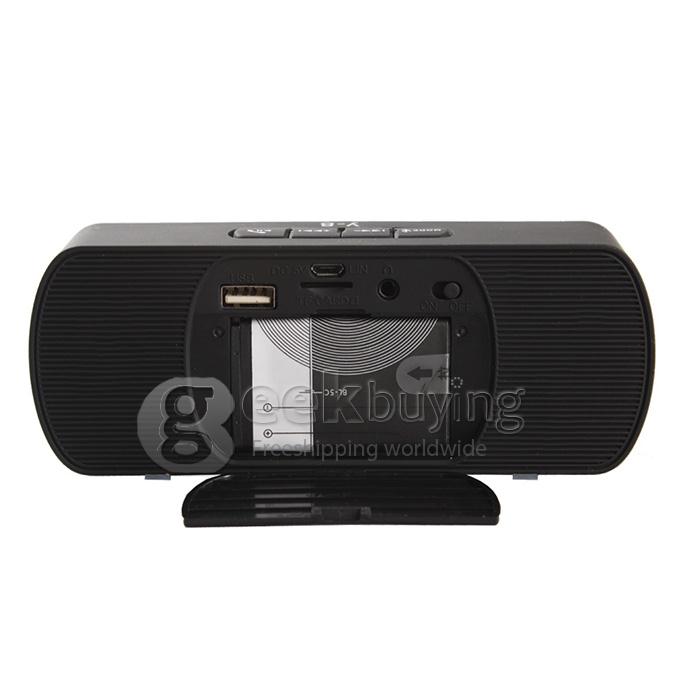 Y8 New Mini Sound Bluetooth Speaker with USB Disk TF Card Slot FM Handsfree - Black