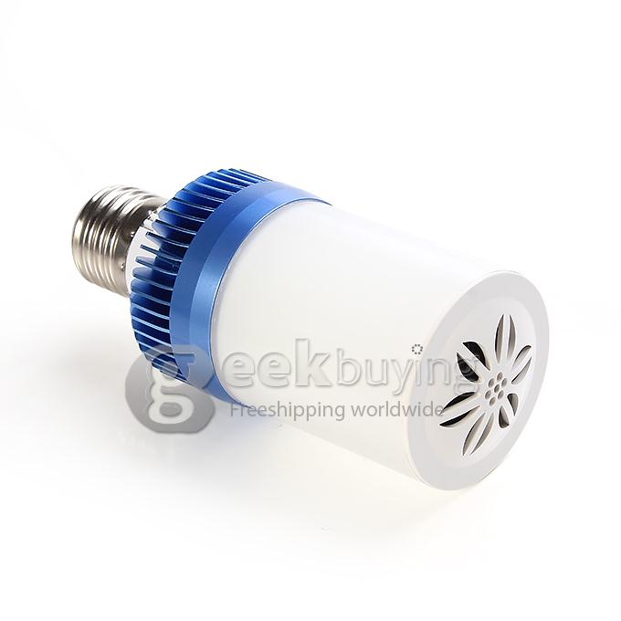 BB Speaker Wireless Bluetooth 4.0 E27 LED Light Lamp Bulb Speaker Music Playing Answer Call with Warm Light - Blue