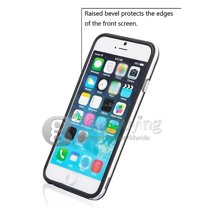 Protective Premium Bumper Frame Skin Case Cover with Plastic Side Buttons For 5.5