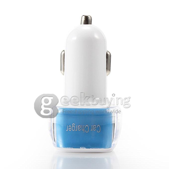 ES-01 Universal 3.1A Dual USB 2 Port Car Charger Adapter for iPhone 6 Plus Samsung Galaxy Cellphone Table GPS - Blue