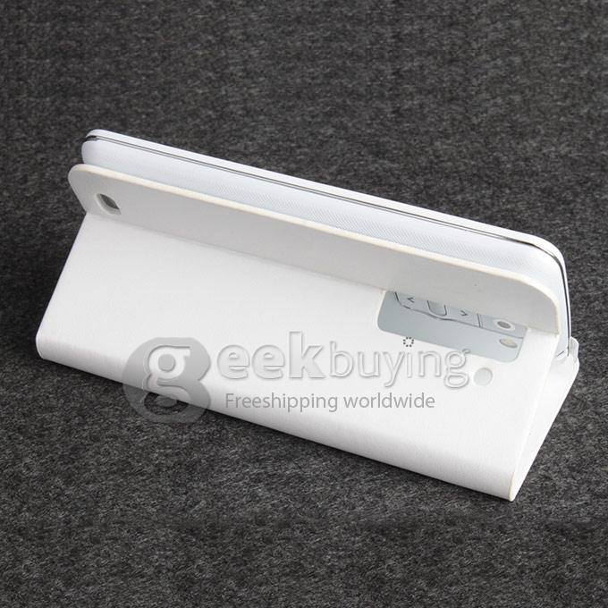 Protective PU Leather Hard Case Cover Shell for Elephone G3 - White