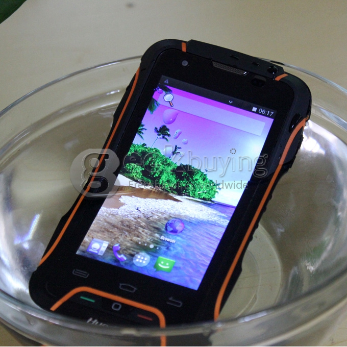 Huadoo V3 IP68 Waterproof MTK6582 Quad Core 1.3GHz Smartphone 4.0 Inch Android 4.4 1GB RAM 8GB ROM 8.0MP 3G GPS - Orange