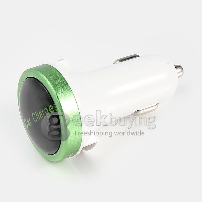 ES-05 Universal Dual USB 2 Port 3.1A Car Charger Adapter for iPhone 6 Plus Samsung Galaxy Cellphone Tablet GPS - Green