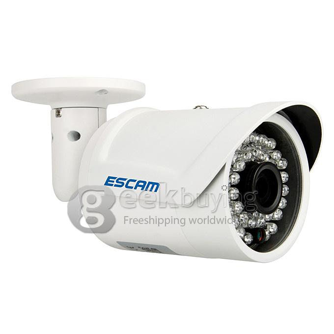 ESCAM QD320 H.264 720P Dual Stream 3.6MM Day / Night Waterproof IP Camera Support Motion Detection