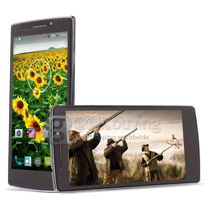 MIJUE M580 MTK6582 Quad Core 1.3GHz 5.5 Inch Android 4.4 OS Smartphone Dual SIM Dual Camera 1GB RAM 8GB ROM IPS Screen 3G GPS 8MP - Black