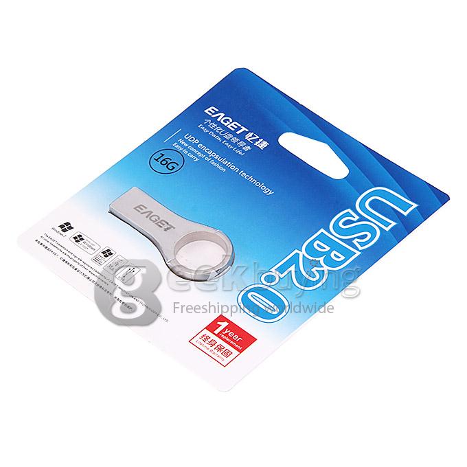 Eaget U9 16GB USB 2.0 High Speed USB Flash Drive U Disk USB Memory Stick USB Pen Drive - Silver