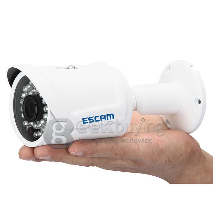 ESCAM QD320 H.264 720P Dual Stream 3.6MM Day / Night Waterproof IP Camera Support Motion Detection