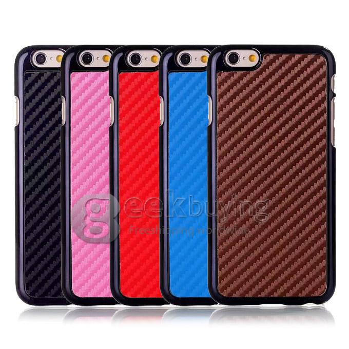 Brand New Carbon Fibre Unique Design Hard Cover Case for iPhone 6 - Pink