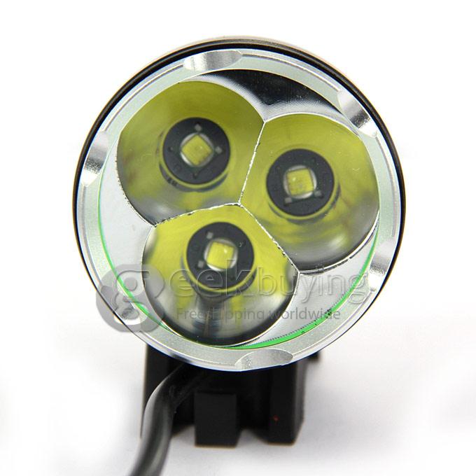 Dark Knight K3B 3 x Cree XM-L T6 3600LM 3 Modes LED Bicycle Cycling Lamp - Black