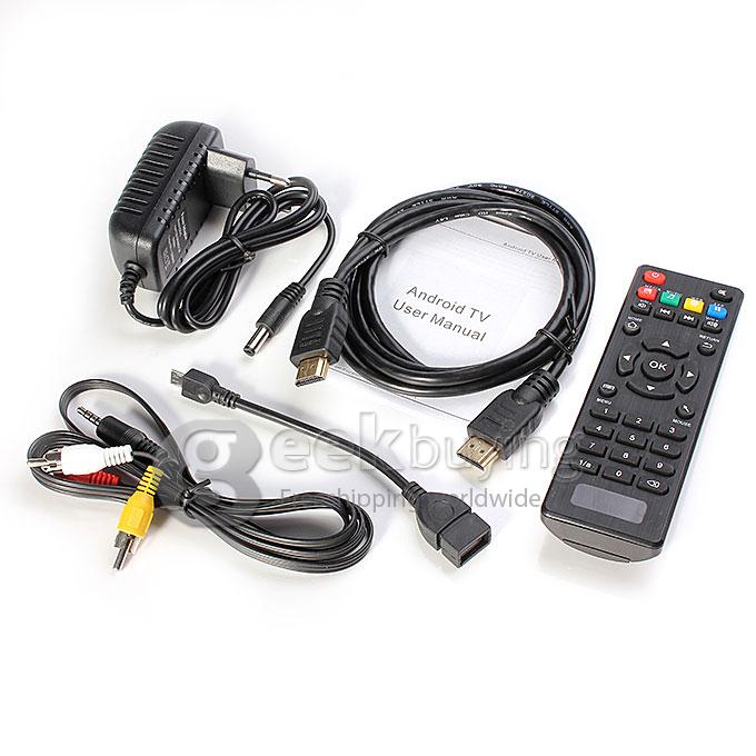 MXQ Amlogic S805 Quad Core 1.5GHz Android 4.4 Mini TV Box HDMI HDD Player 1G/8G WIFI Miracast DLNA H.265/HEVC - Black