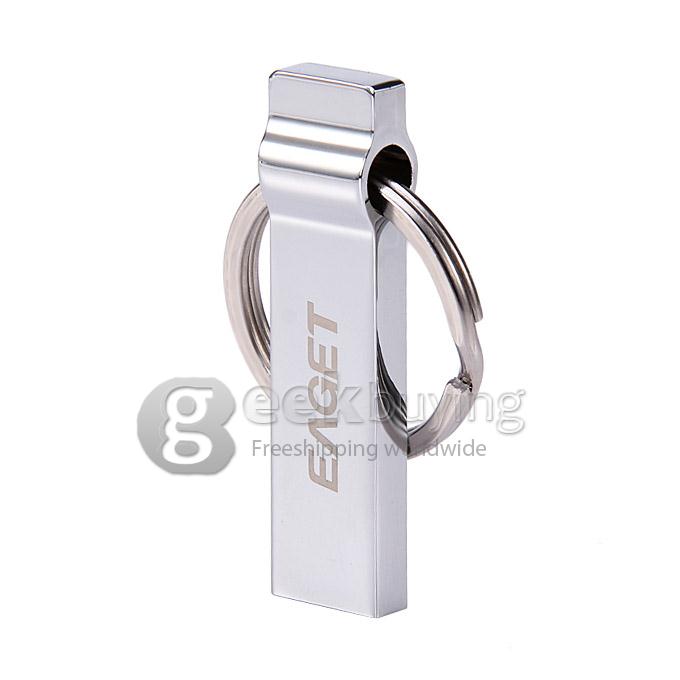 Eaget U90 USB 3.0 32GB Super Speed USB Flash Drive U Disk USB Memory Stick USB Pen Drive with Keychain - Silver