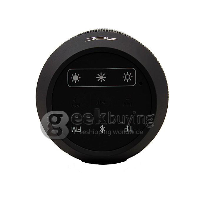 AEC BQ-615 Portable Super Stereo Bass Bluetooth Speakers Subwoofer with Colorful Light Outdoor Handsfree Call - Black