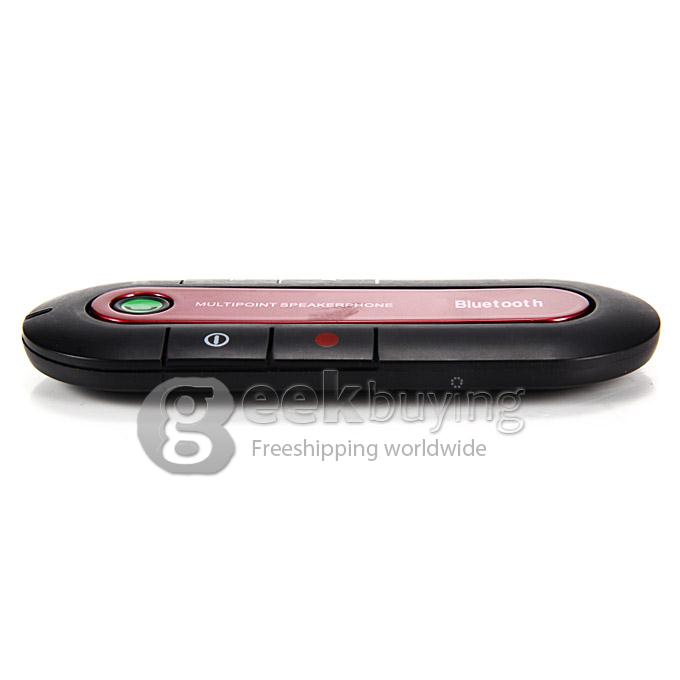 Universal Bluetooth V3.0 Wireless Handsfree Speaker Phone Speaker with Car Charger Kit - Black + Red