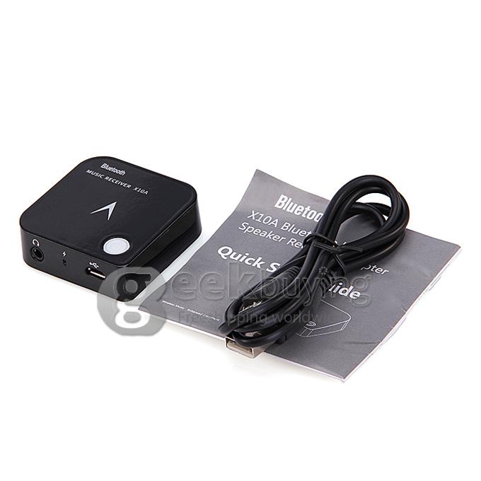 Hifi Wireless Bluetooth V3.0 Music 3.5mm Stereo Audio Speaker Receiver Adapter for Android iOS Windows - Black