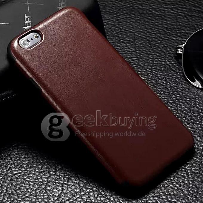 New Luxury TPU Leather Back Case Cover For iPhone 6 Plus - Brown