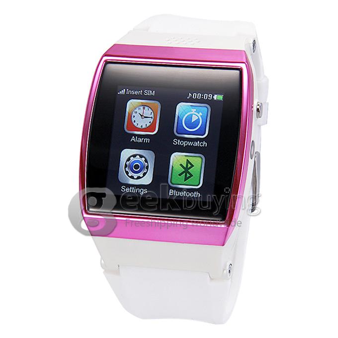 1.55'LED U8 Pro Bluetooth Watch Touch Screen Smart Watch Phone for Android iPhone -Pink