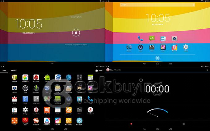 CUBE TALK10 U31GT MTK8382 Quad Core 10.1 Inch Tablet PC Android 4.4 OS IPS 1280*800 1GB RAM 16GB ROM 3G BT GPS - Blue