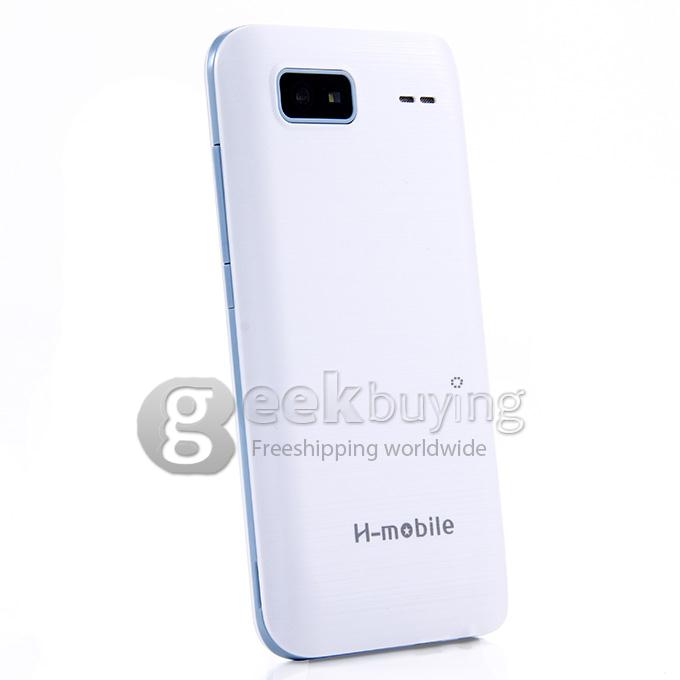 H-mobile F1 MTK6572 Dual Core 1.0GHz Smartphone 3.5Inch 2.0MP Android 4.2 OS Bluetooth WIFI with Leather Sheath - White