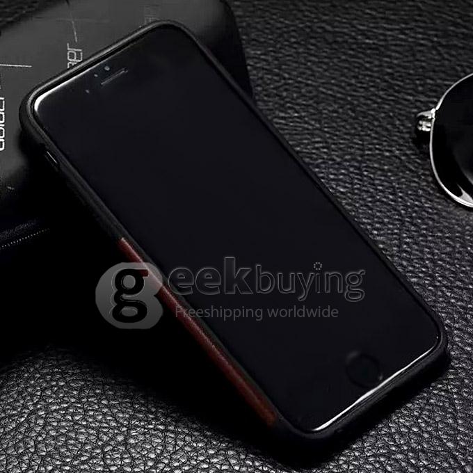 New Luxury TPU Leather Back Case Cover For iPhone 6 Plus - Brown