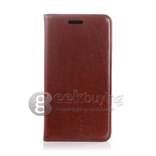 Luxury Wax Line Design PU Leather Stand Card Case for Samsung Galaxy Note 4 - Brown